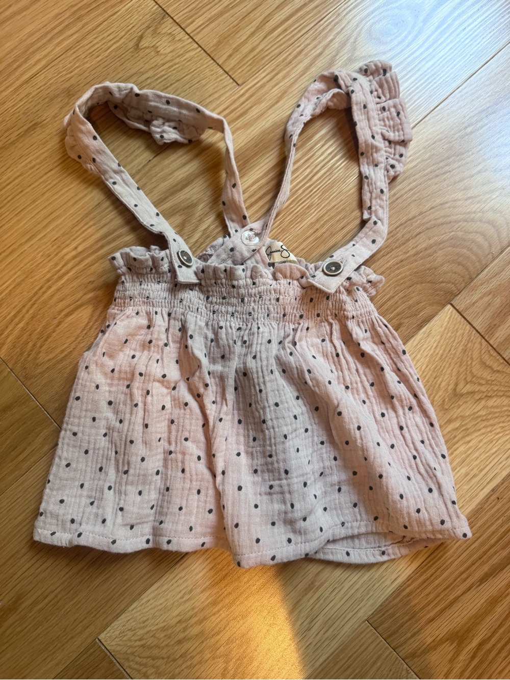 Jessica Simpson Blush Pink Skirt with Attached Suspenders
